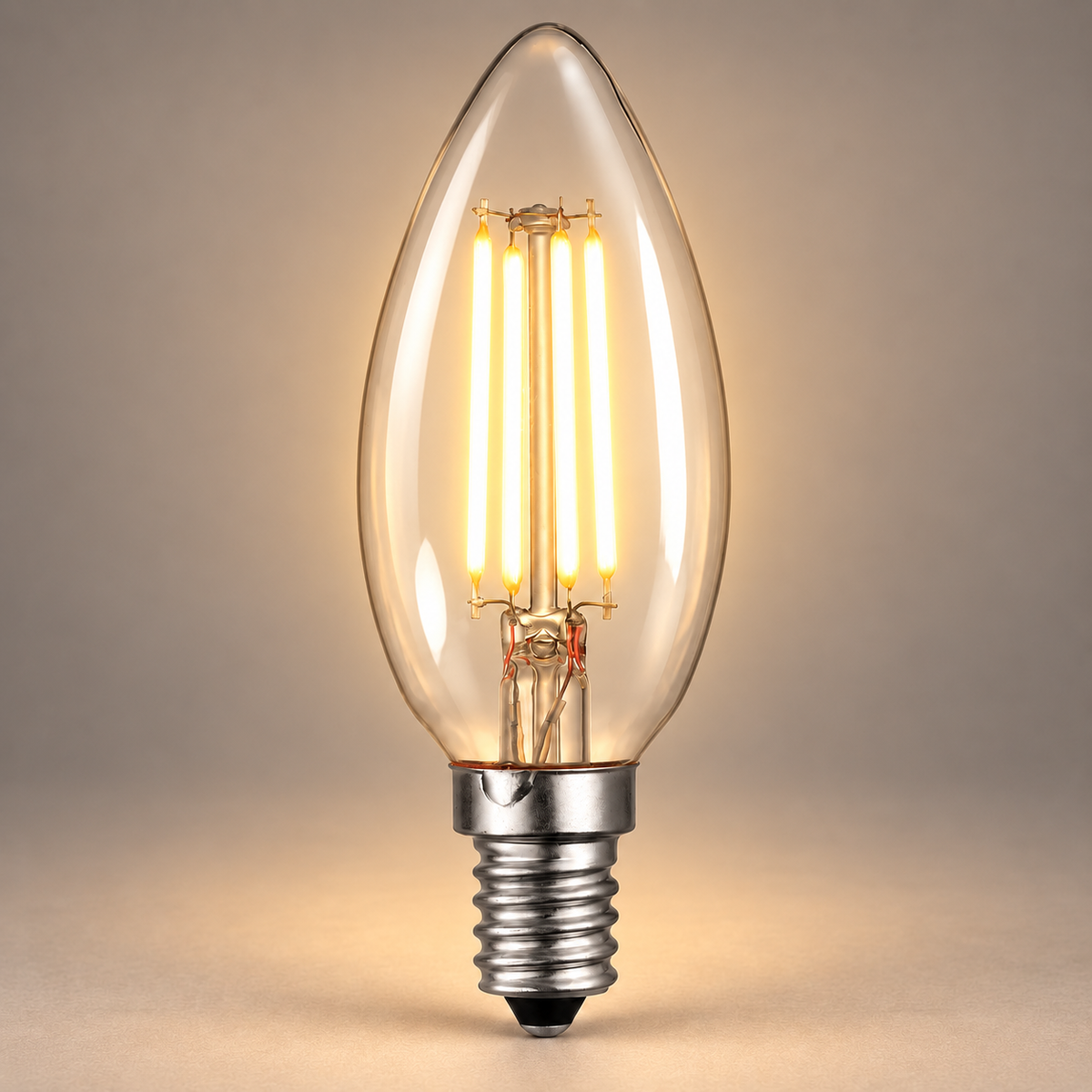 Dar LED Light Bulb E14 4w Clear Candle Dimmable