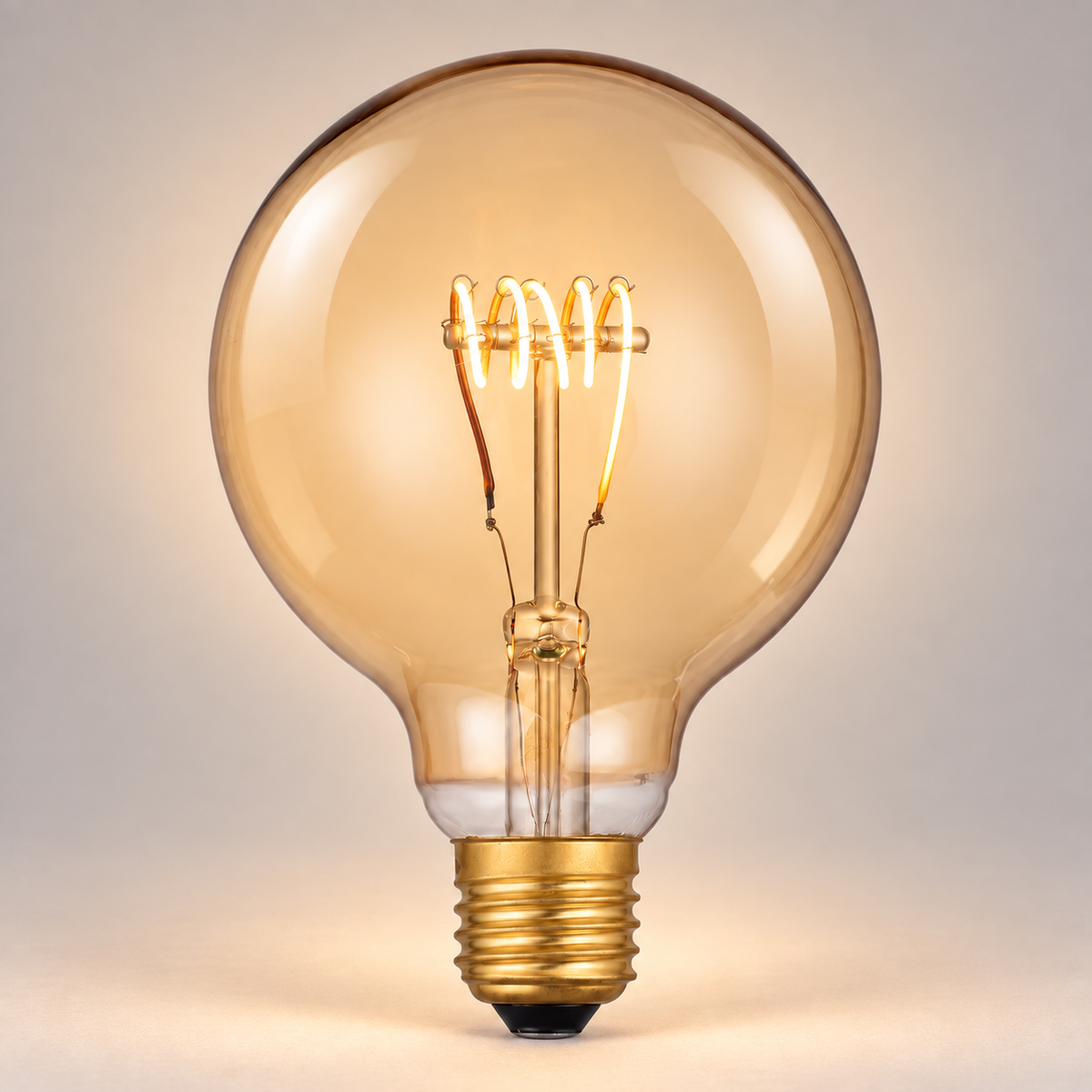 Dar LED Light Bulb E27 4w Medium Vintage Globe Dimmable