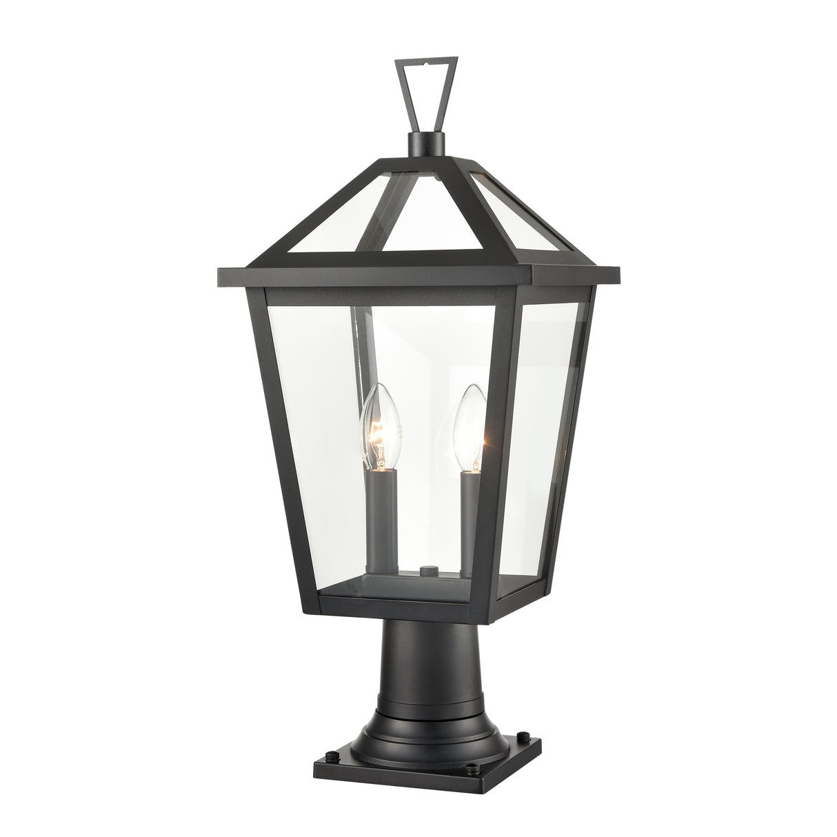 Franklite Dusk 2lt Exterior Bollard in Matt Black