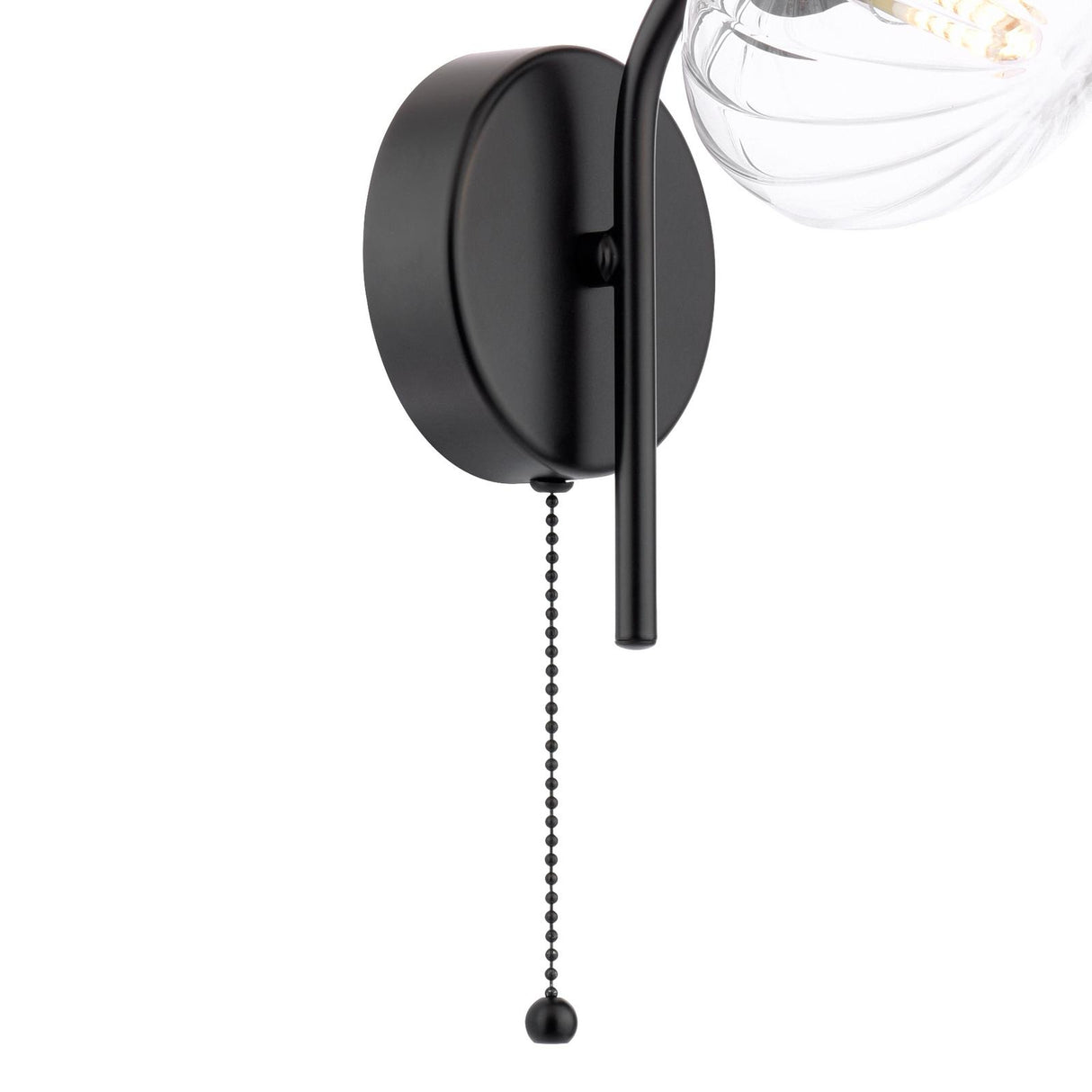 Dar Ede Wall Light Matt Black and Glass