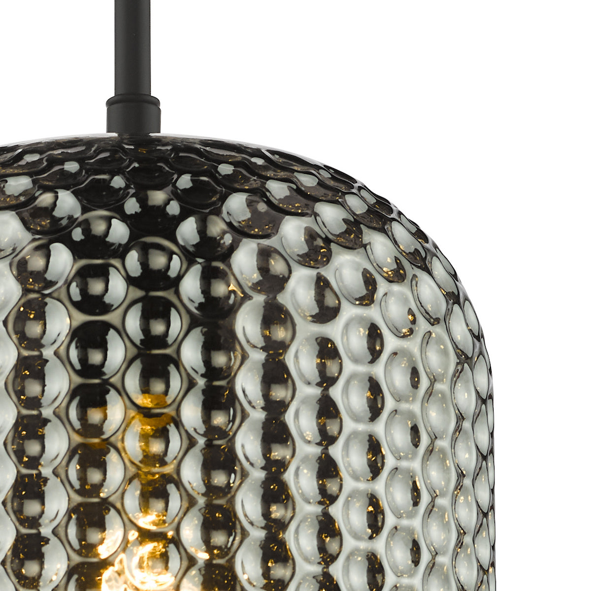 Dar Esila Pendant Matt Black and Smoked Glass