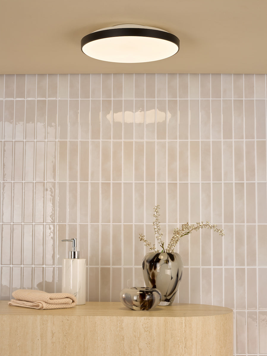 Dar Essien Flush White and Black LED IP44