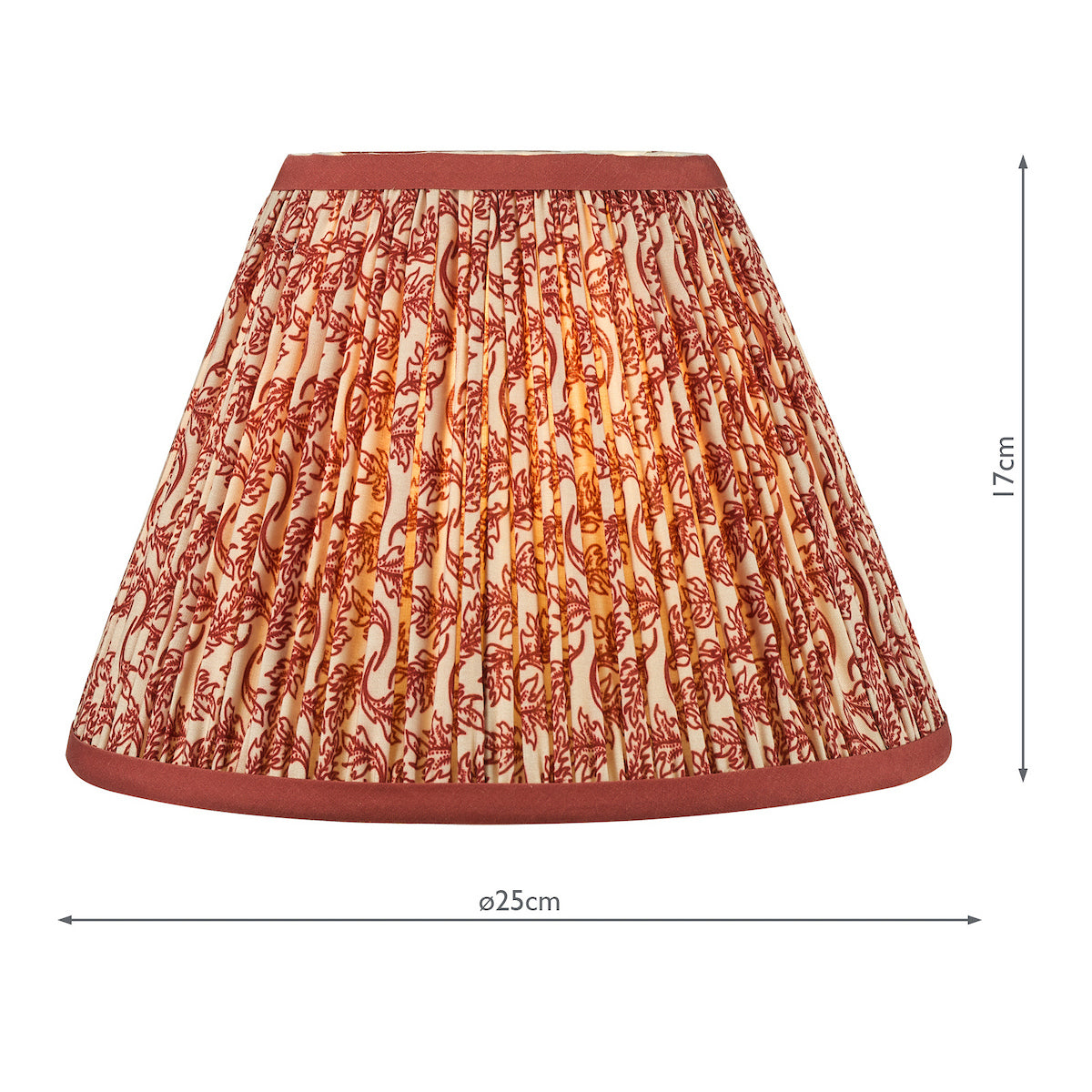 Dar Esther Red Cotton Empire Shade 25cm