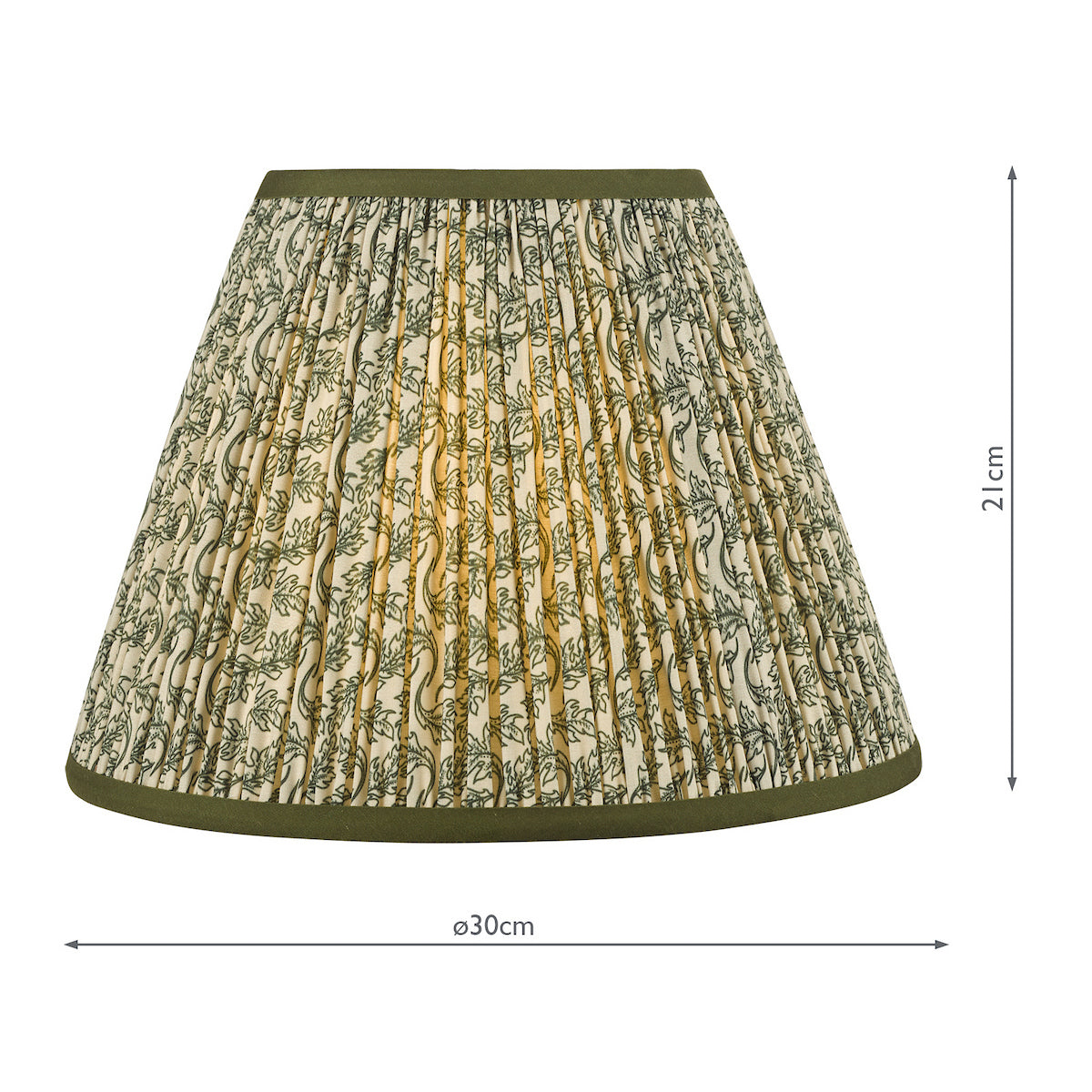 Dar Esther Green Cotton Empire Shade 30cm