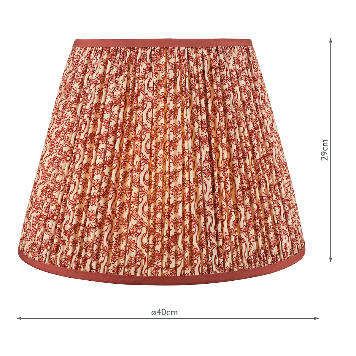 Dar Esther Red Cotton Empire Shade 40cm