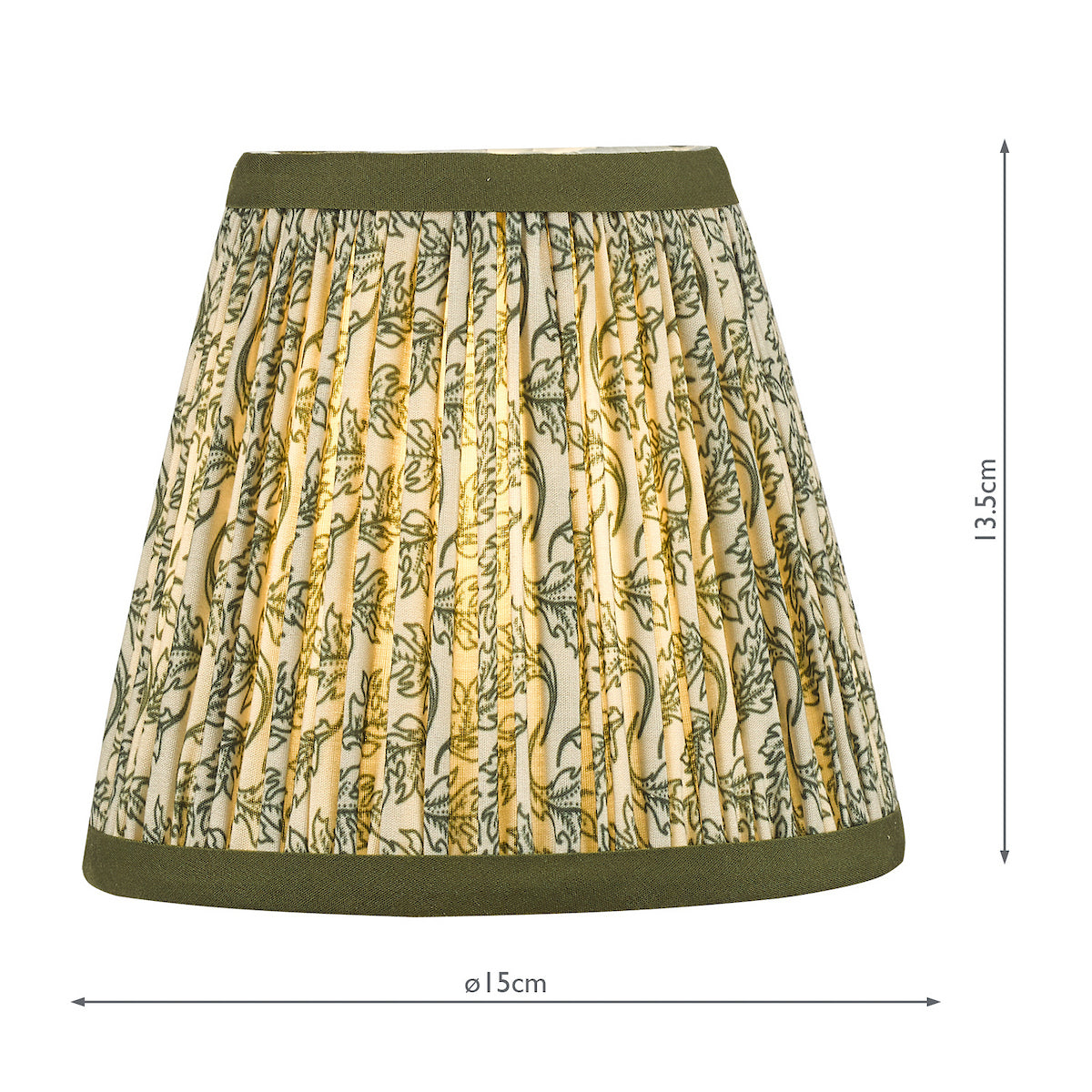 Dar Esther Green Cotton Empire Shade 15cm