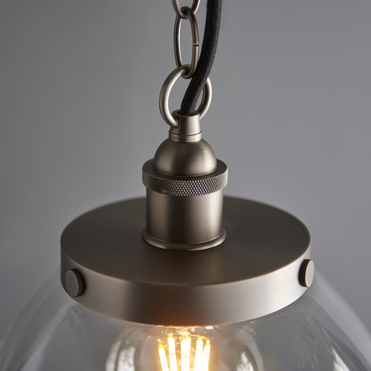 Amos Hansen Grand Pendant Brushed Silver – from Amos Lighting + Home