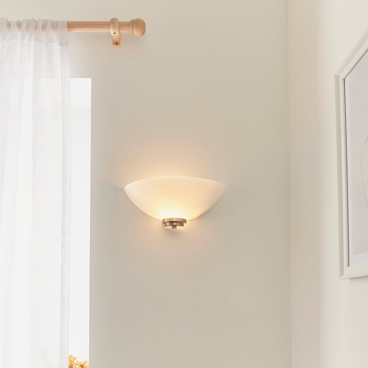 Endon Welles Wall Light Satin Chrome – from Amos Lighting + Home