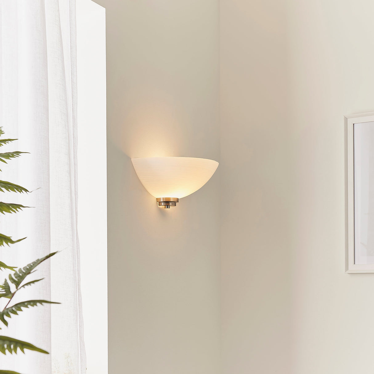 Endon Welles Wall Light Satin Chrome – from Amos Lighting + Home