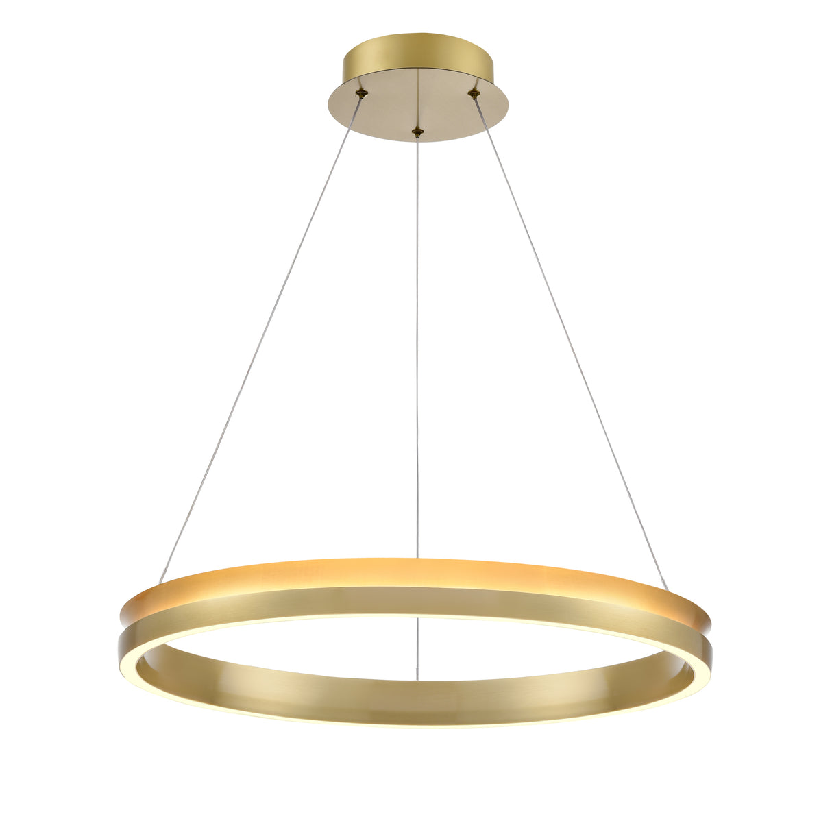 Franklite Eternity 60cm Satin Brass LED Pendant