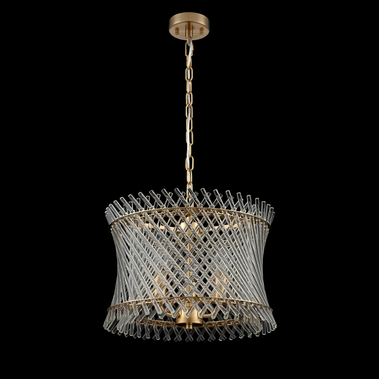 Franklite Ethereal 3lt Pendant Chandelier Aged Brass