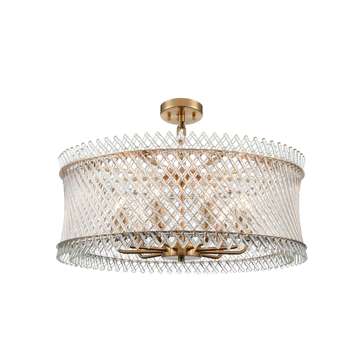 Franklite Ethereal 9lt Pendant Chandelier Aged Brass