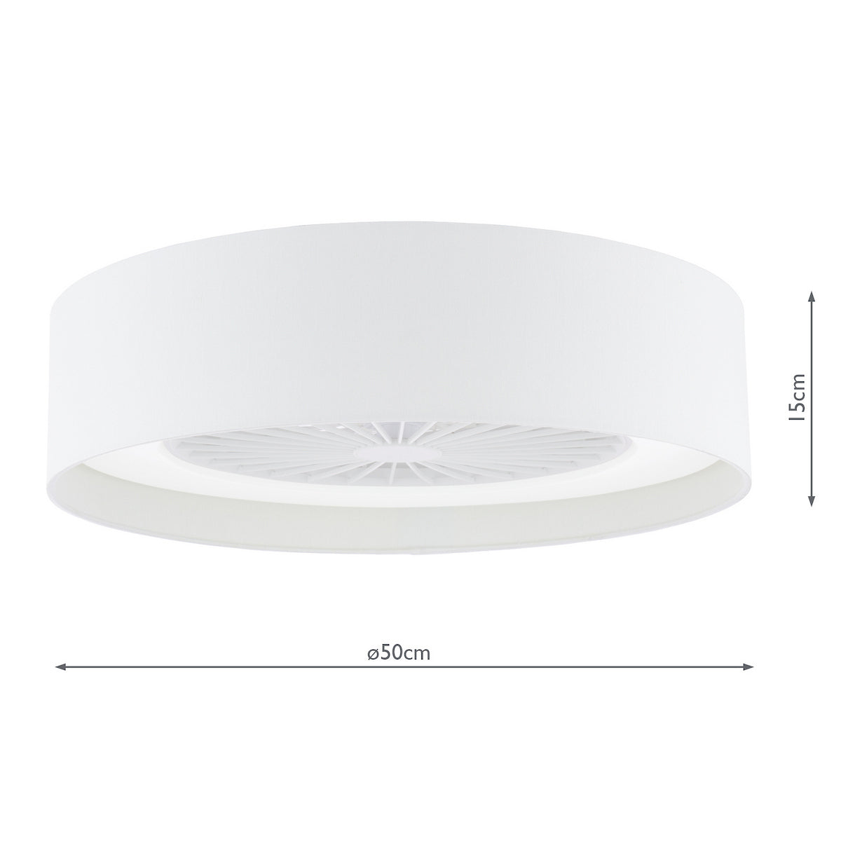 Dar Fan Flush White LED