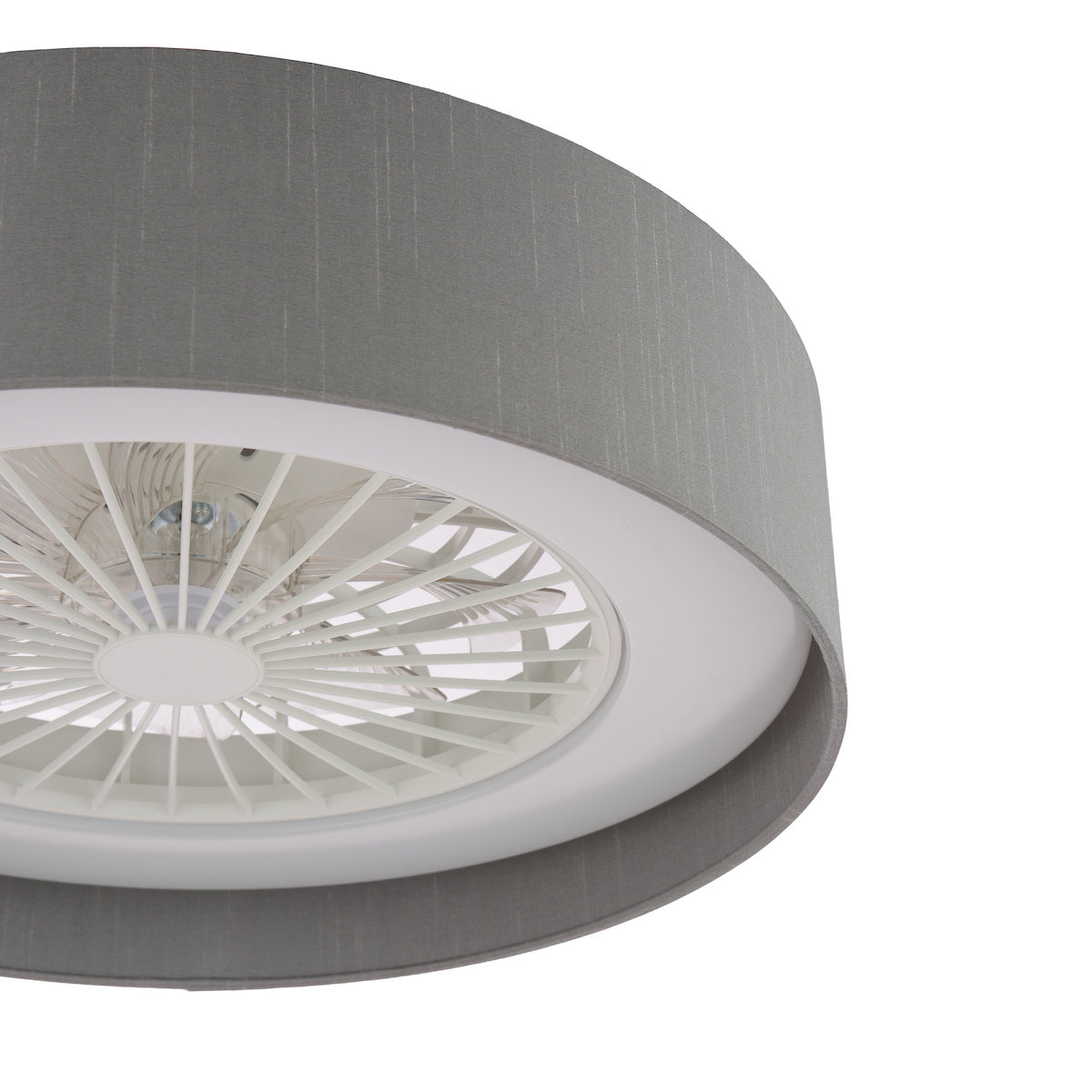Dar Fan Flush Grey LED