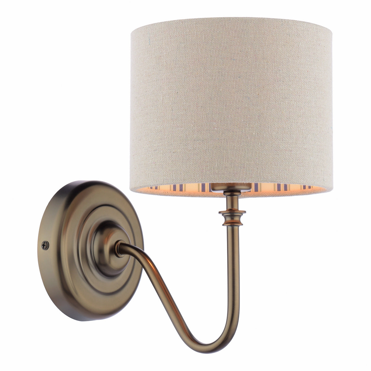 Joules Farley Wall Light Satin Bronze With Shade
