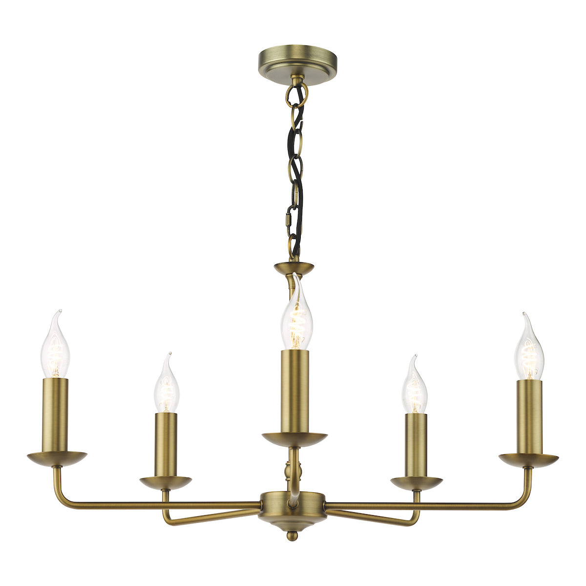 Dar Favian 5 Light Pendant Matt Bronze Fitting Only