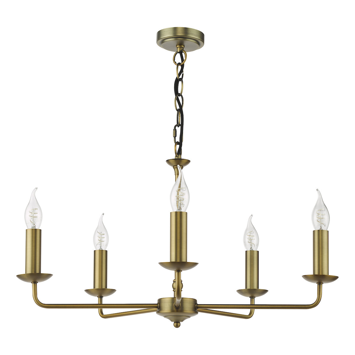 Dar Favian 5 Light Pendant Matt Bronze Fitting Only