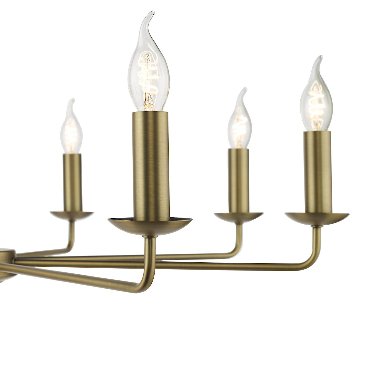 Dar Favian 8 Light Pendant Matt Bronze Fitting Only