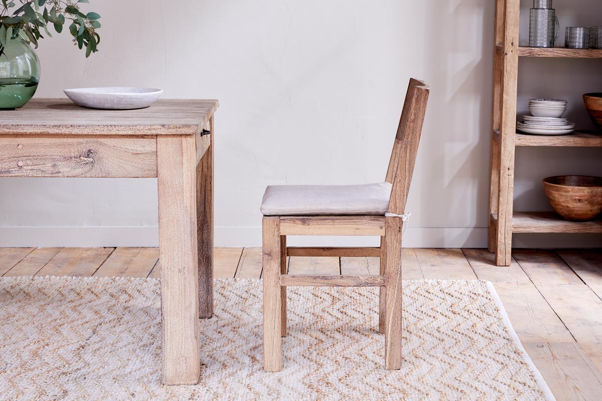Nkuku Fioni Reclaimed Wood Dining Chair Natural
