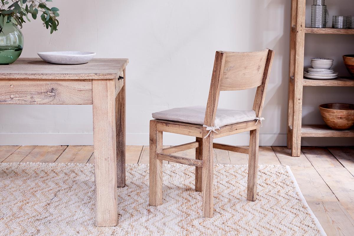 Nkuku Fioni Reclaimed Wood Dining Chair Natural