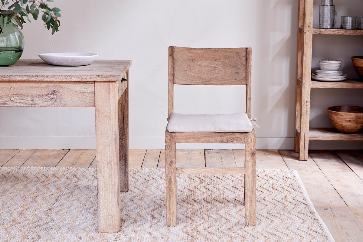 Nkuku Fioni Reclaimed Wood Dining Chair Natural