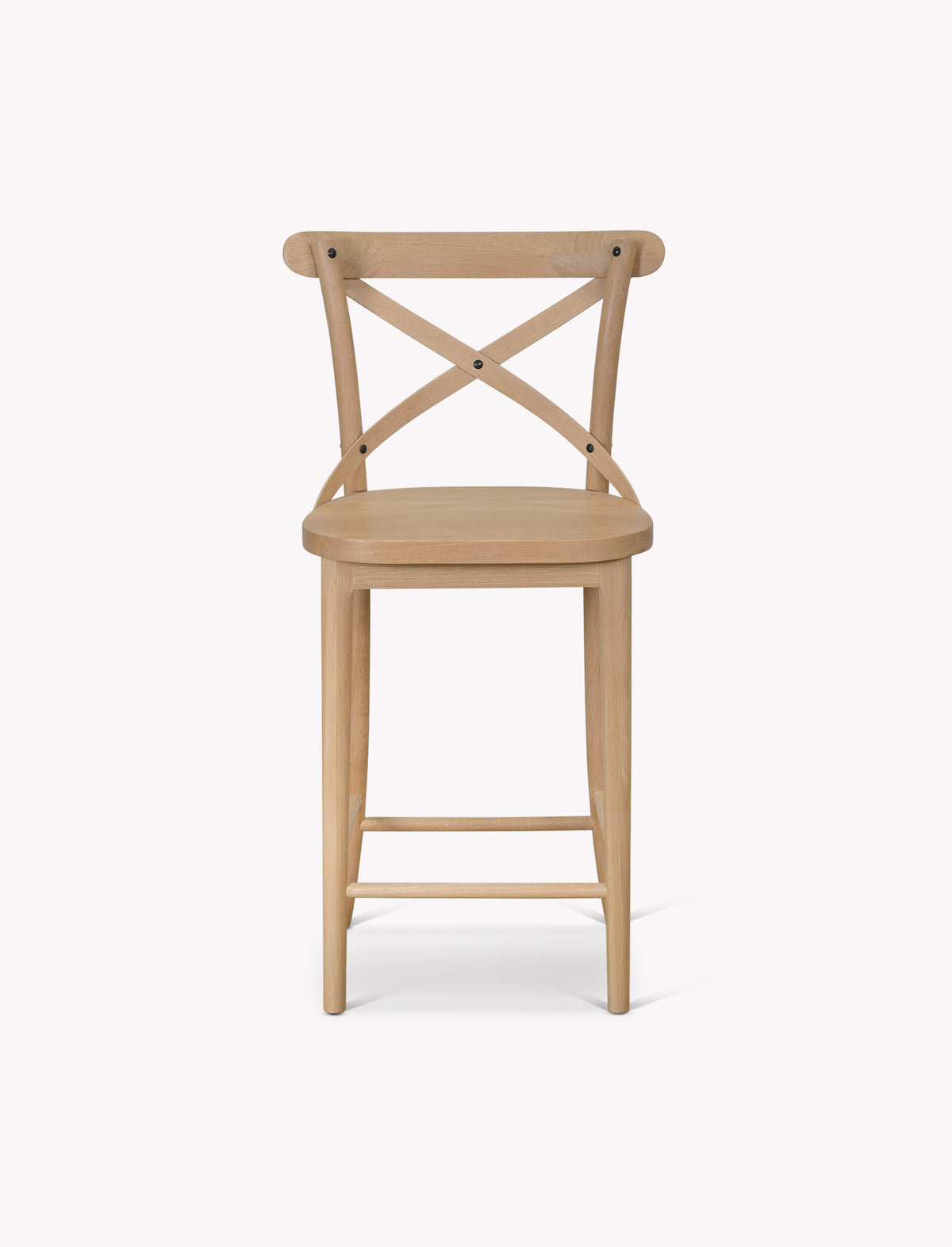 Garden Trading Ferndale Cross Back Bar Stool - Oak Wood, Natural