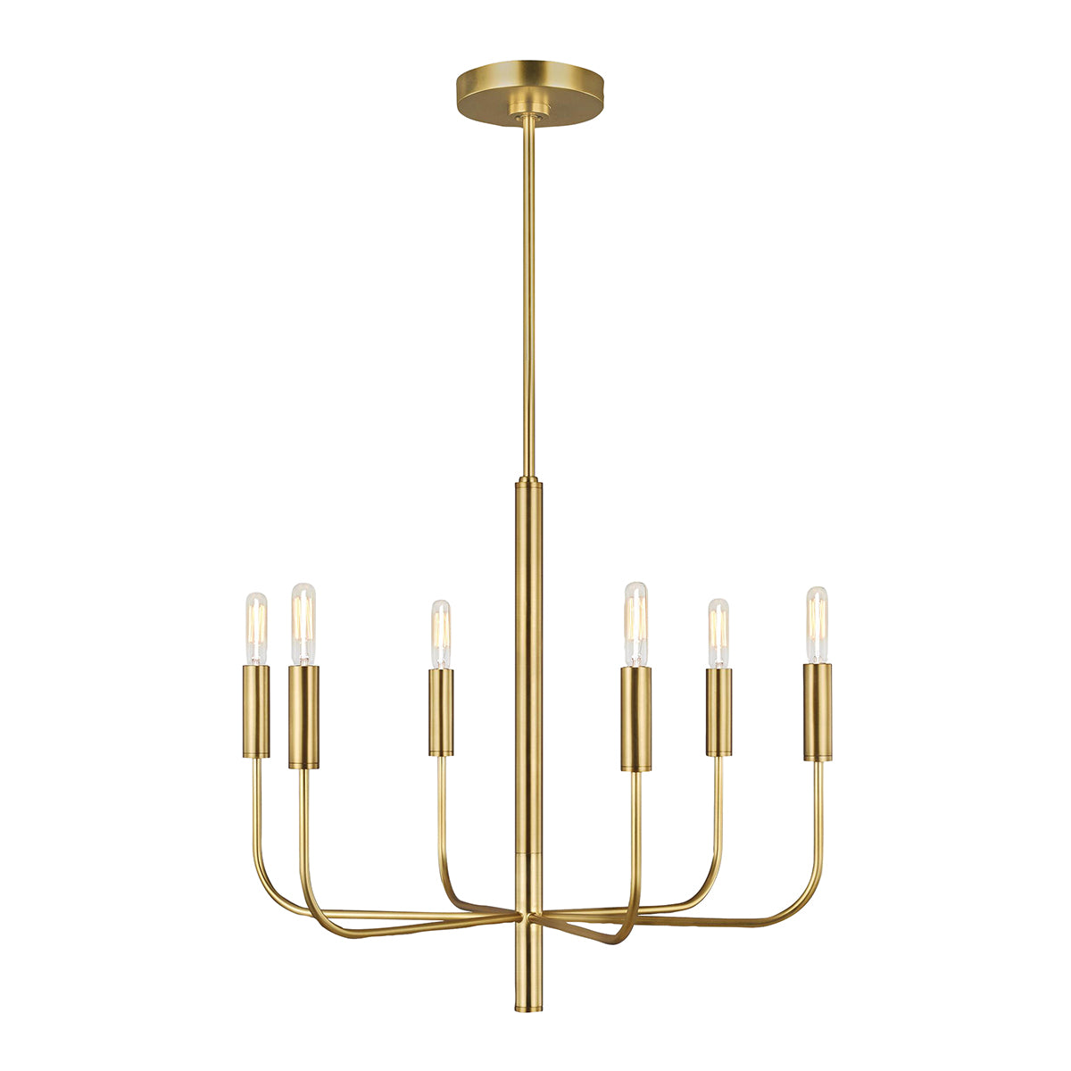 Feiss Brianna 6 lt Chandelier Brass