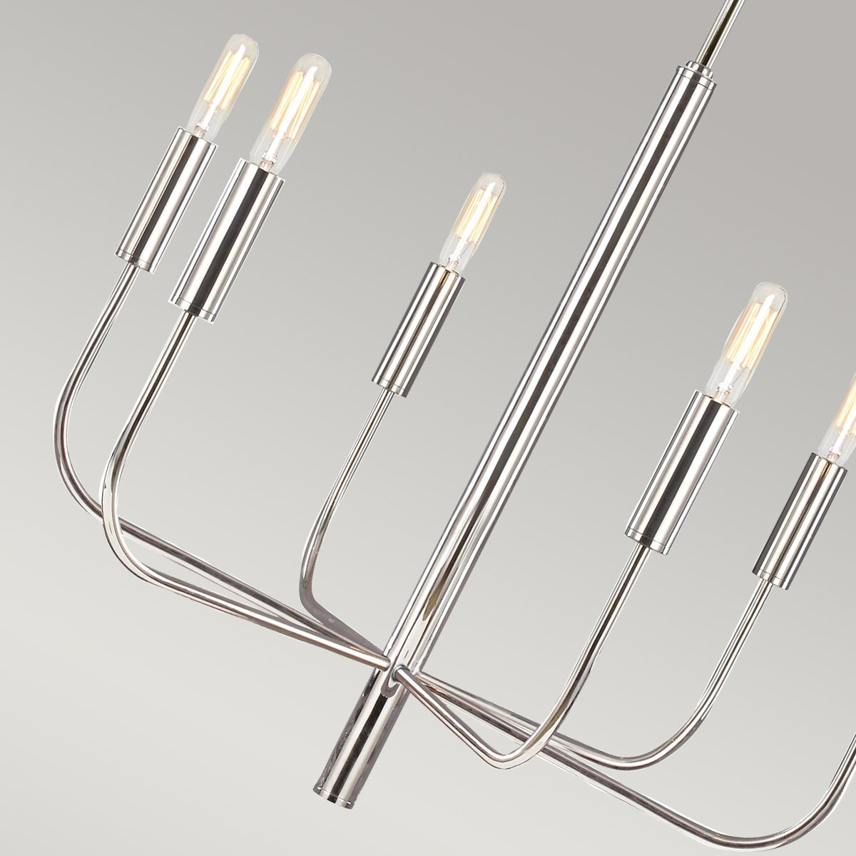 Feiss Brianna 6 lt Chandelier Silver