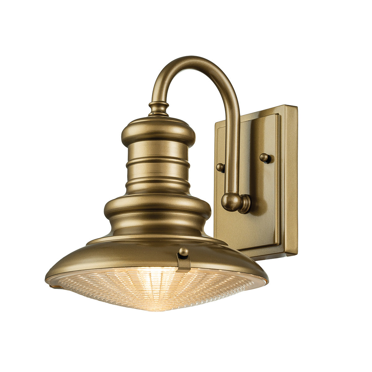 Feiss Redding Station 1 Light Small Wall Lantern Brass