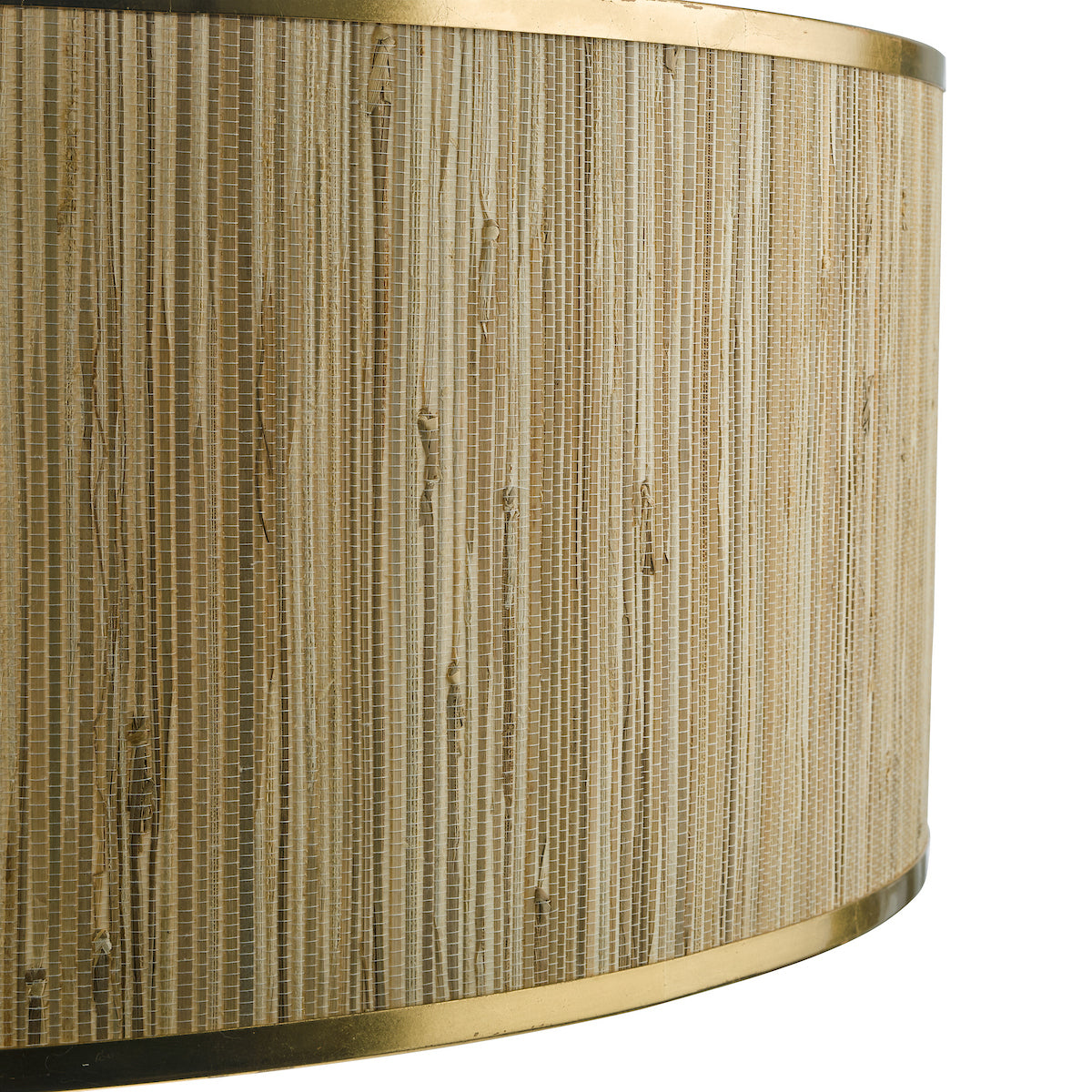 Dar Fenella 8 Light Pendant Gold Leaf and Seagrass Shade