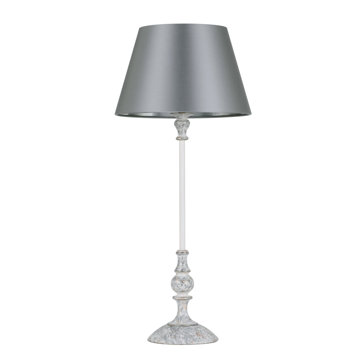 David Hunt Flemish Table Lamp Distressed Grey & Coconut Base Only