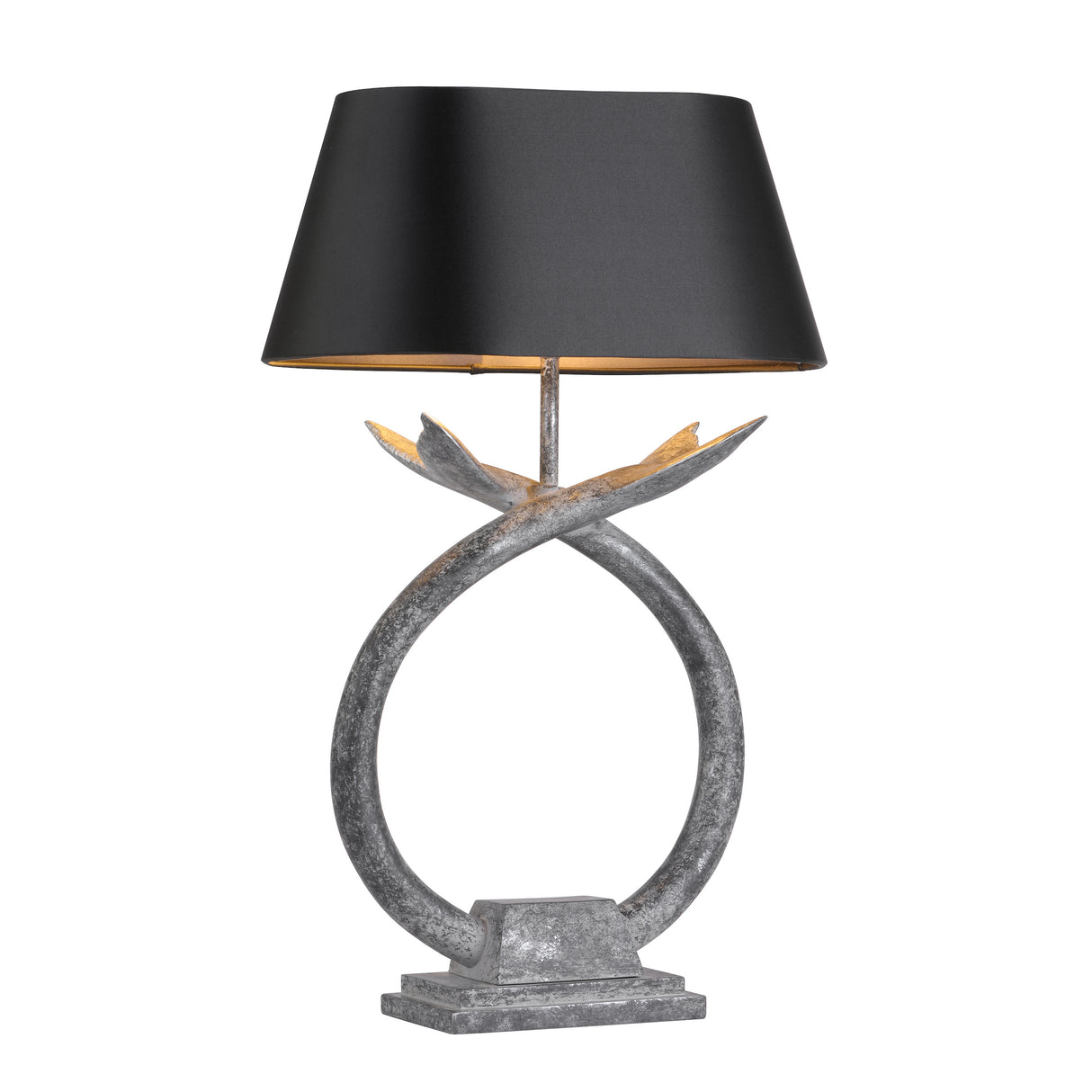 David Hunt Fluke Table Lamp Black/Silver Base Only