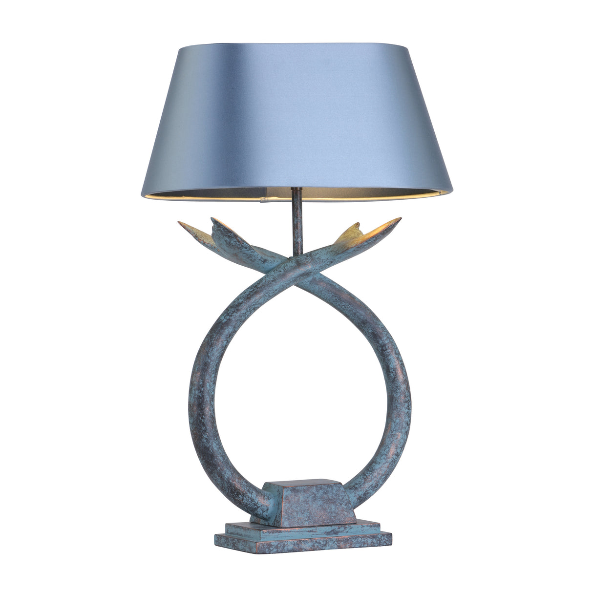 David Hunt Fluke Table Lamp Distressed Verdigris Base Only