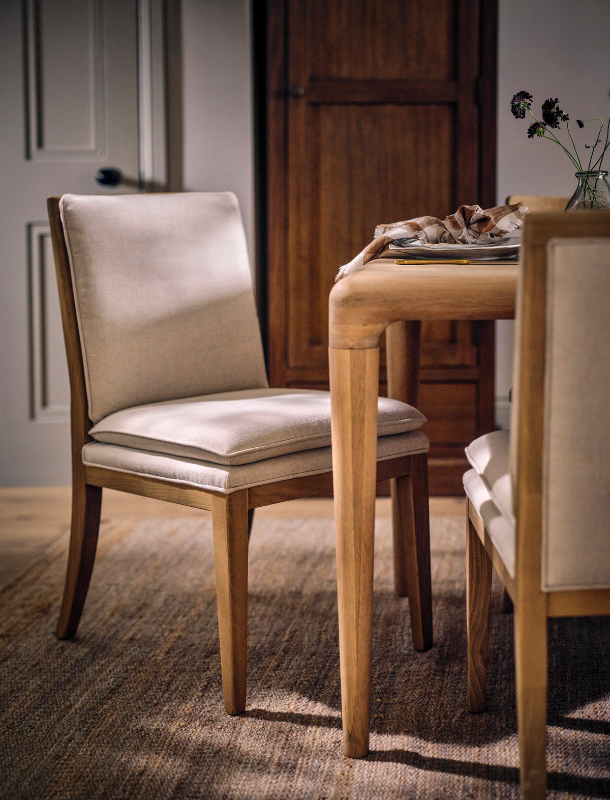 Garden Trading Farmoor Dining Chair Ash Wood, Natural, Set of 2
