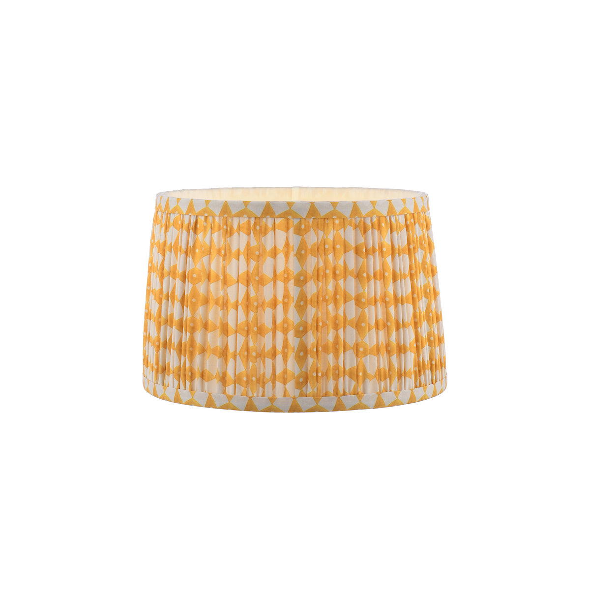 Joules Folly Yellow Cotton Tapered Drum Shade 25cm