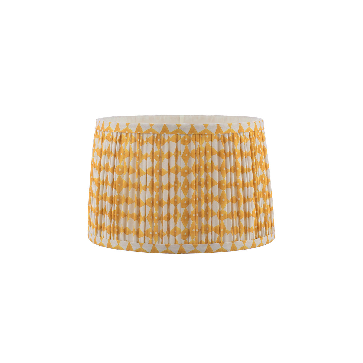 Joules Folly Yellow Cotton Tapered Drum Shade 25cm
