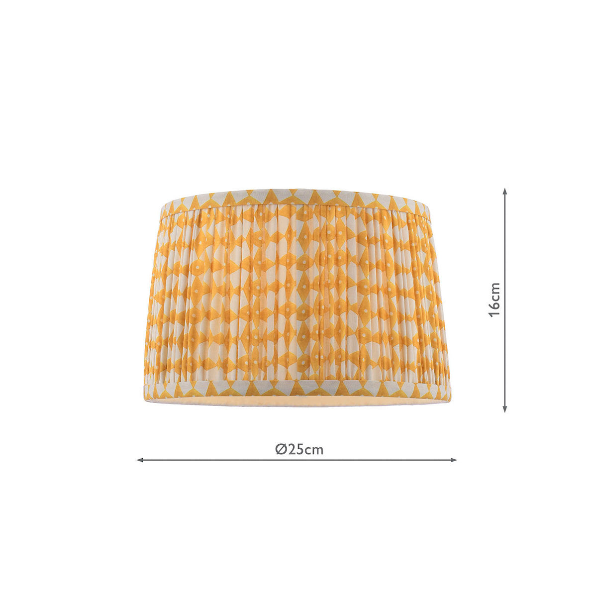 Joules Folly Yellow Cotton Tapered Drum Shade 25cm