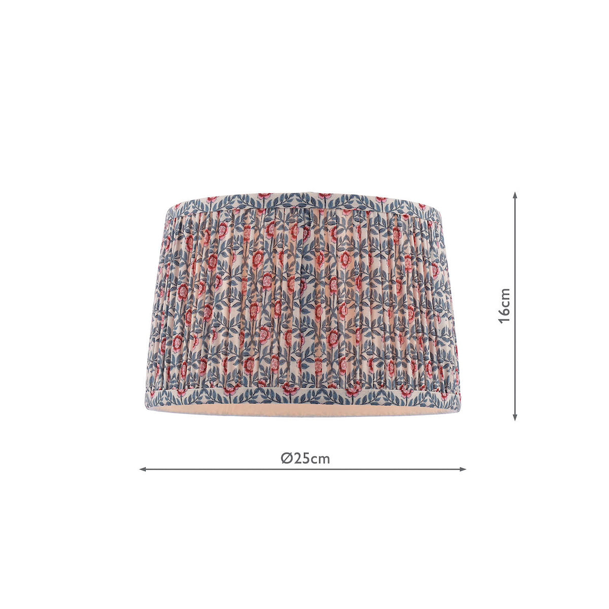 Joules Folly Multi Coloured Cotton Tapered Drum Shade 25cm