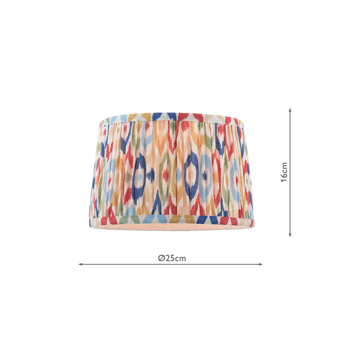 Joules Folly Multi Coloured Artful Cotton Tapered Drum Shade 25cm