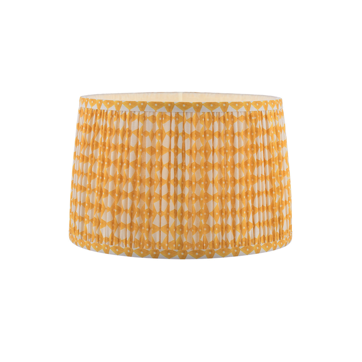 Joules Folly Yellow Cotton Tapered Drum Shade 30cm