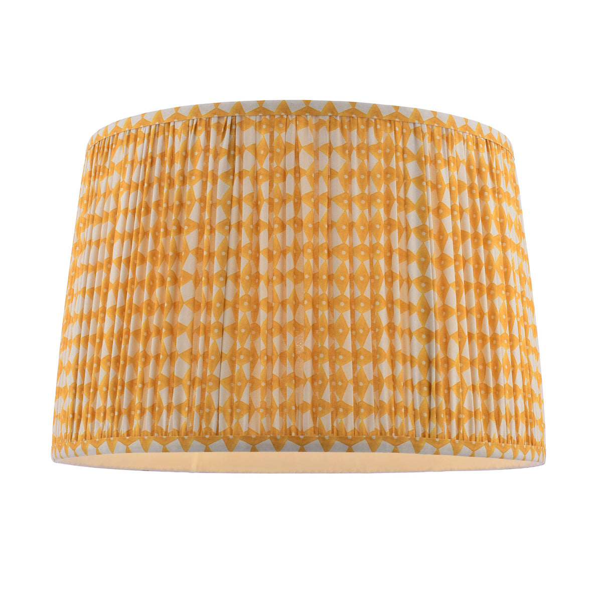 Joules Folly Yellow Cotton Tapered Drum Shade 40cm