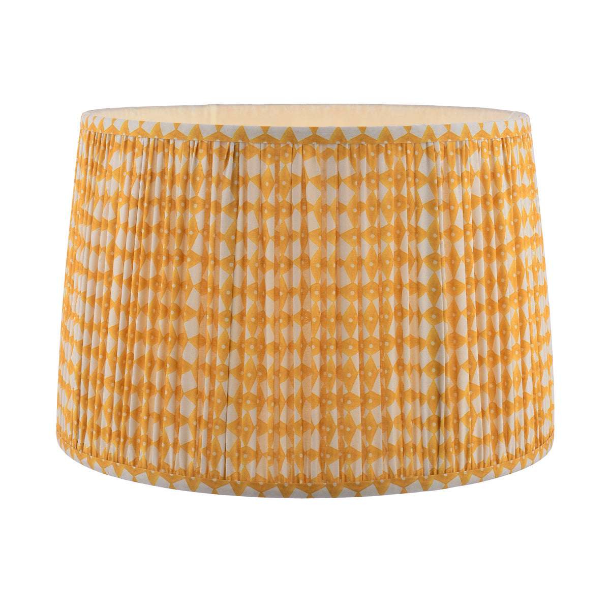 Joules Folly Yellow Cotton Tapered Drum Shade 40cm