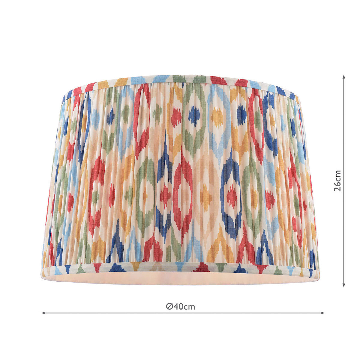 Joules Folly Multi Coloured Artful Cotton Tapered Drum Shade 40cm