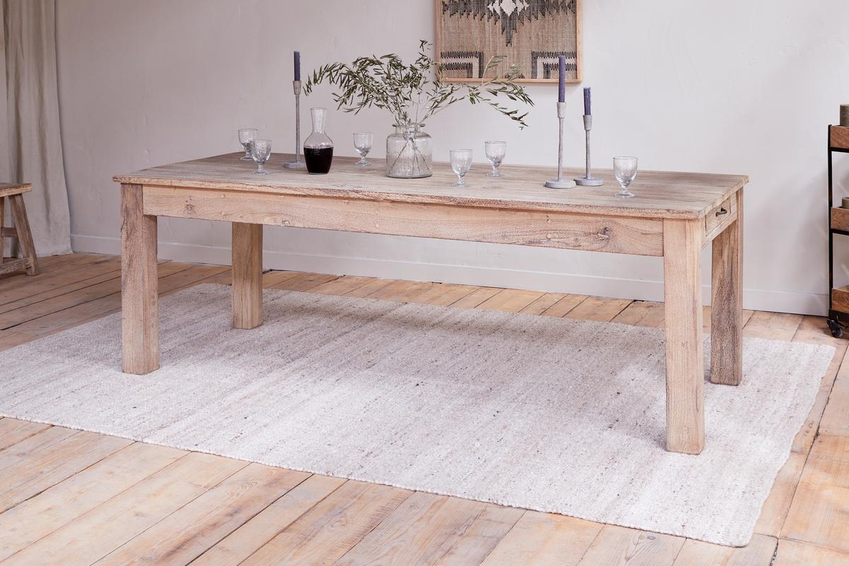 Nkuku Fioni Reclaimed Wood Dining Table Natural Large