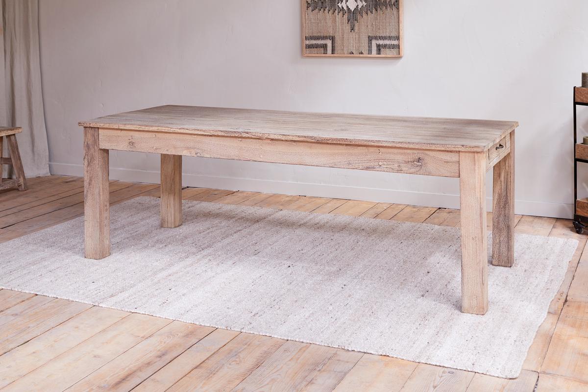 Nkuku Fioni Reclaimed Wood Dining Table Natural Large