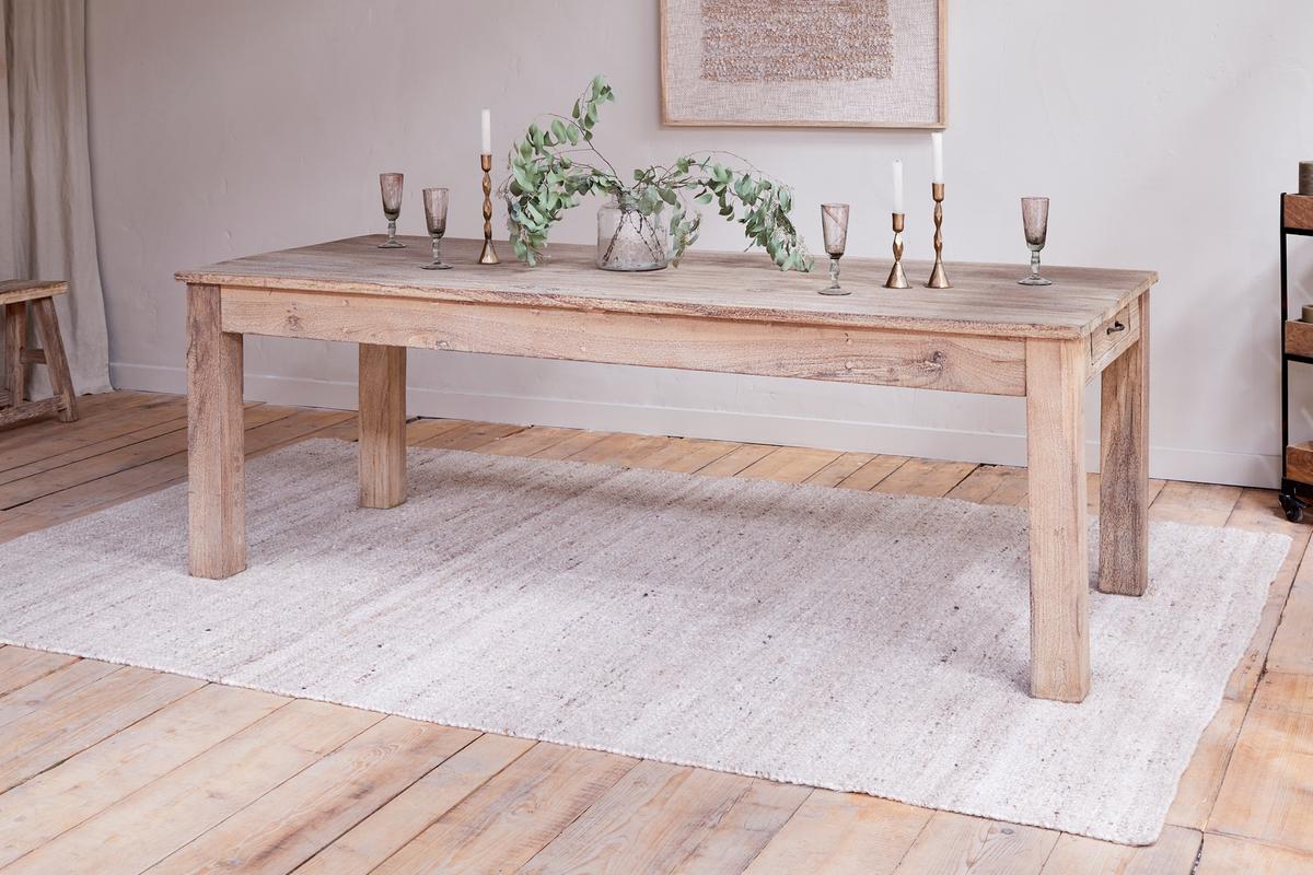Nkuku Fioni Reclaimed Wood Dining Table Natural Small