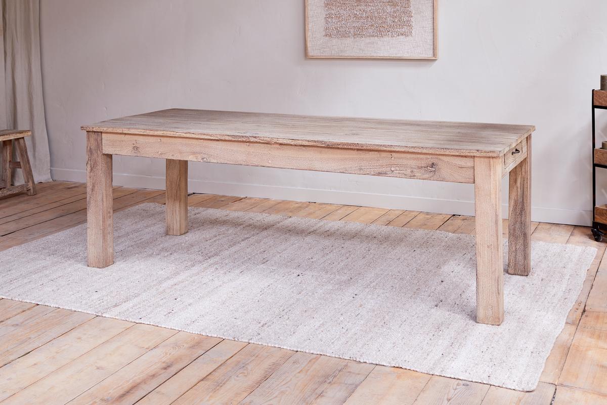 Nkuku Fioni Reclaimed Wood Dining Table Natural Small