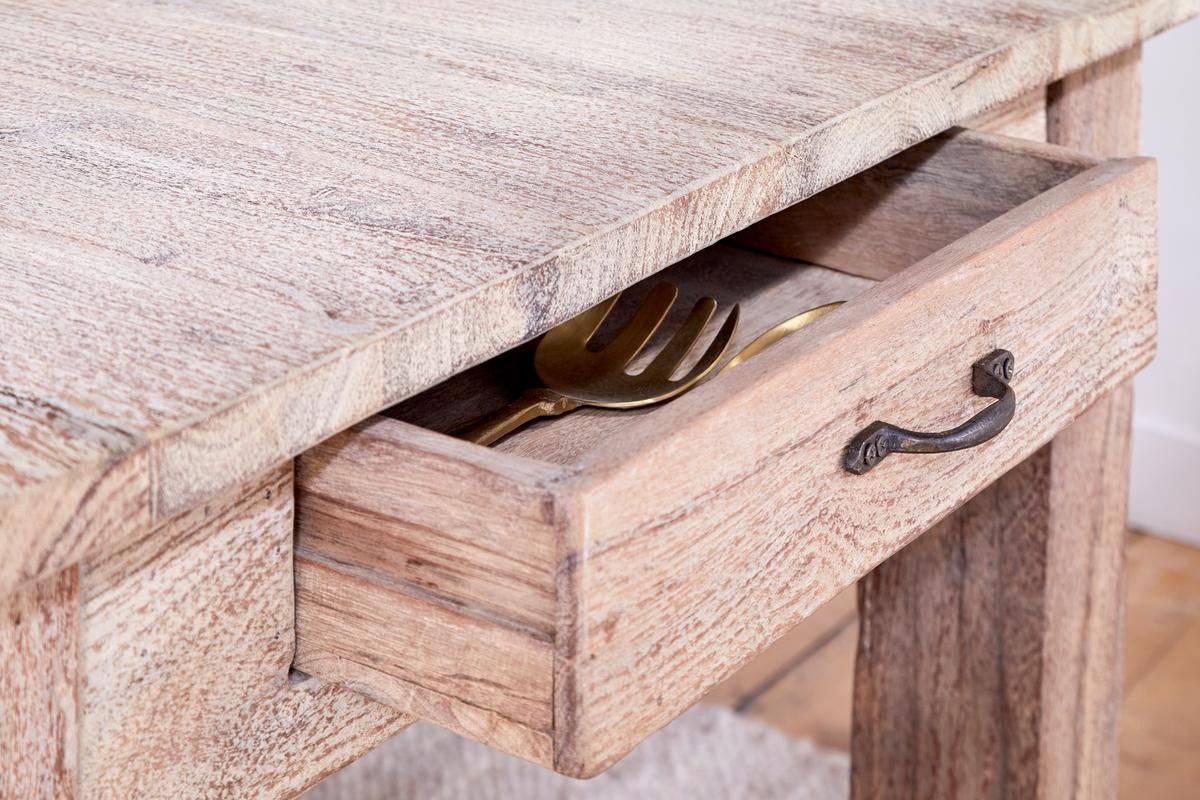 Nkuku Fioni Reclaimed Wood Dining Table Natural Small