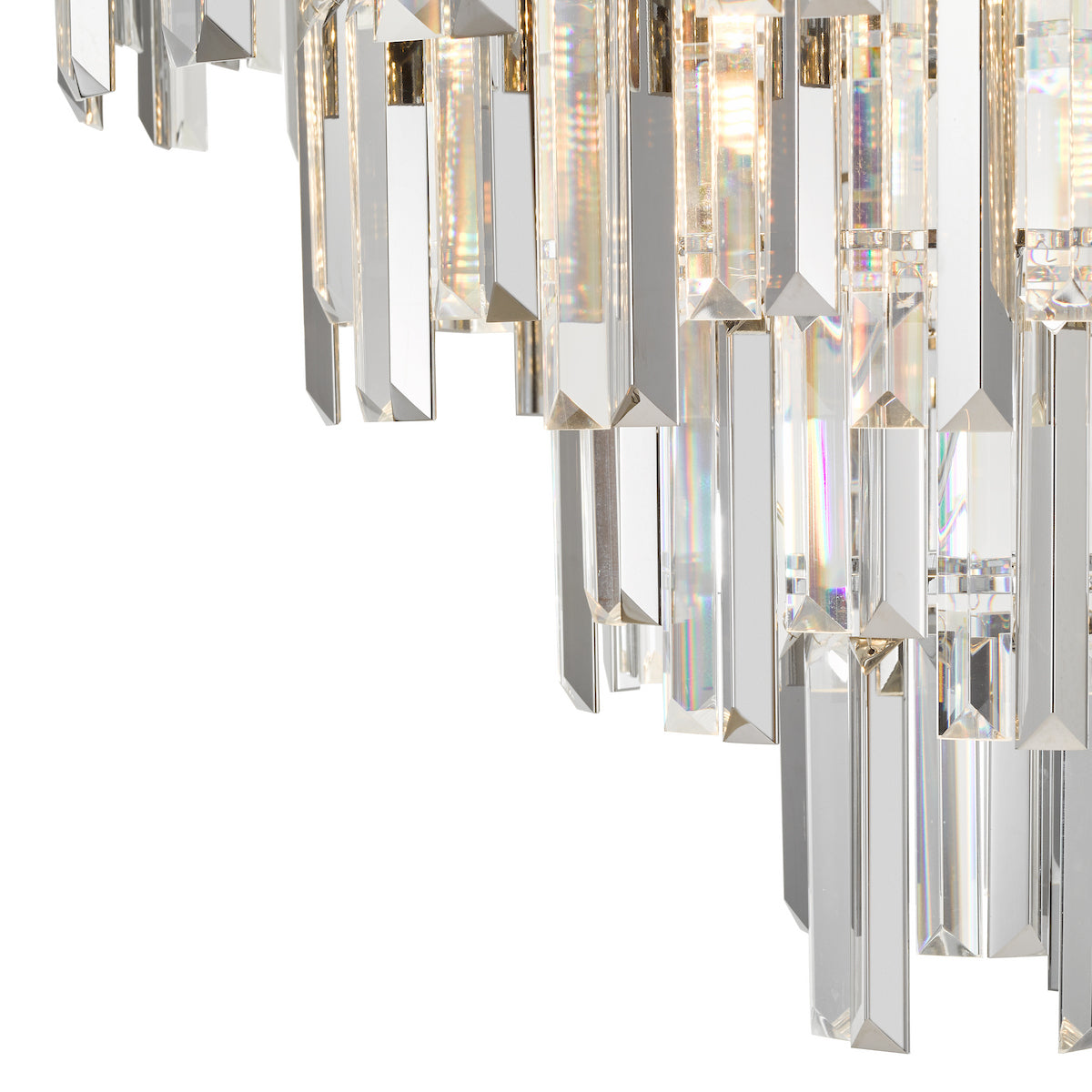 Dar Fuentes 5 Light Pendant Polished Chrome and Crystal