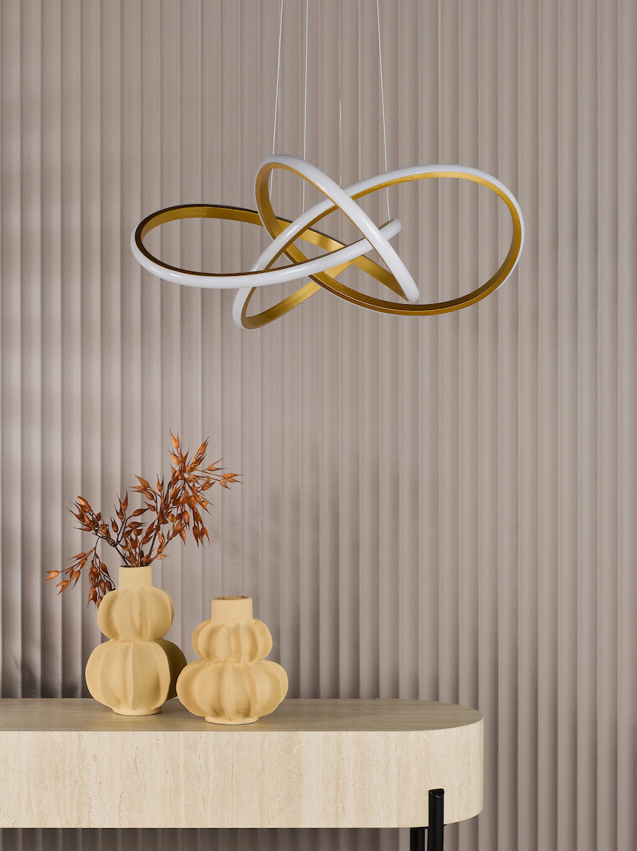 Dar Fusion Pendant Satin Gold LED